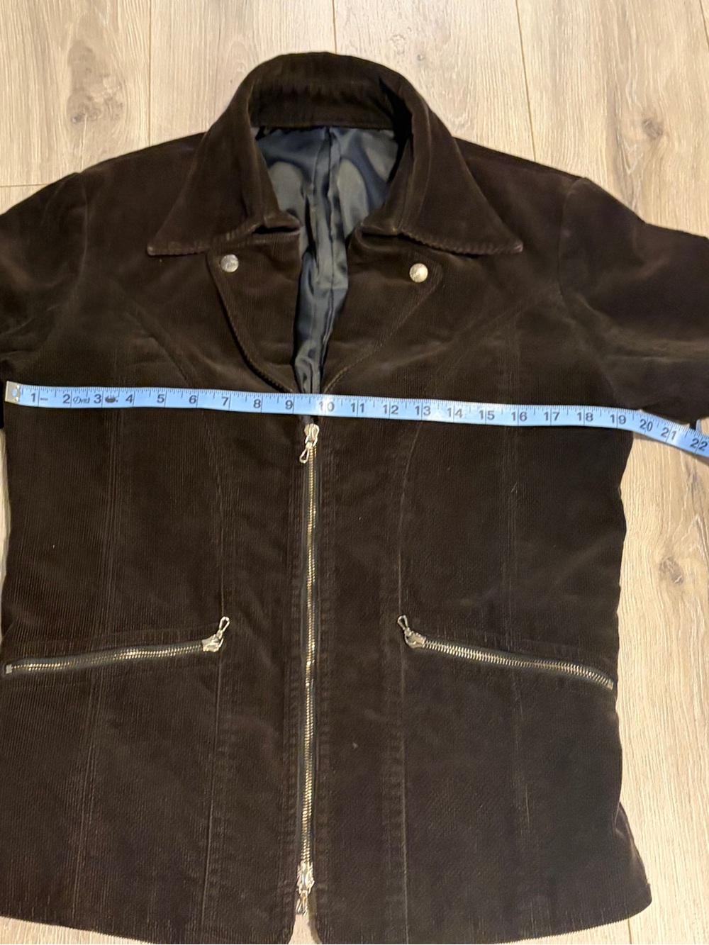 Shellac Brown Corduroy Rider Zip-Up Jacket - Picture 10 of 13
